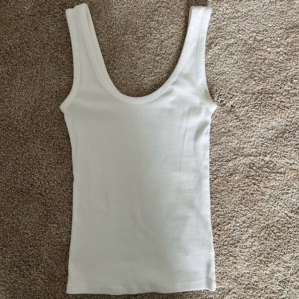 Aerie White Scoop Neck Tank